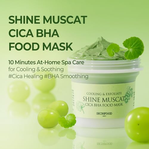 SKINFOOD Shine Muscat Cica BHA Food Mask English overview