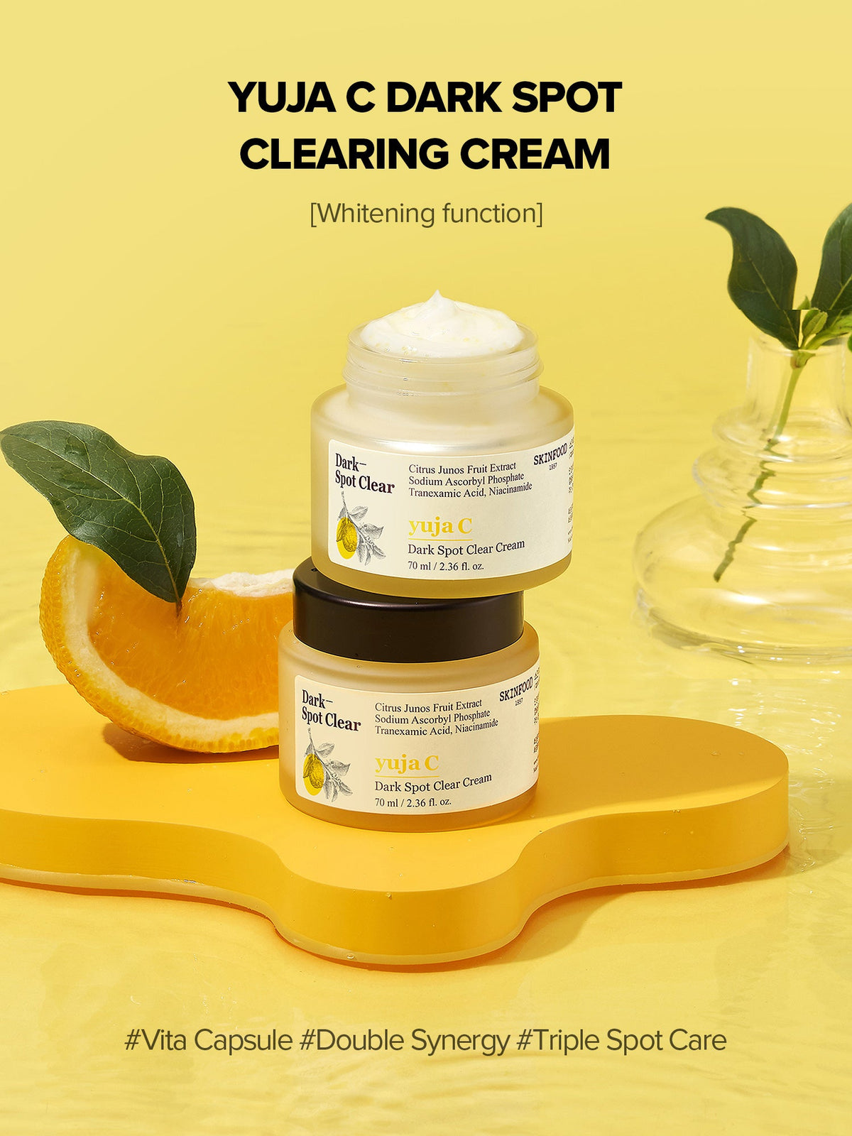 SKINFOOD yuja c dark spot clear cream English product information panel 1