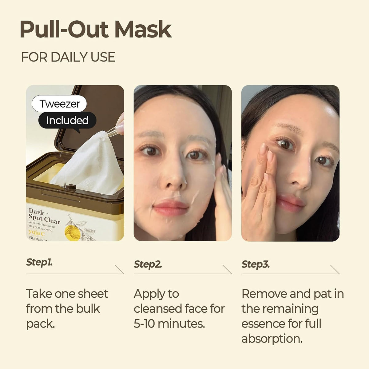 SKINFOOD Yuja C Vita Daily Mask English application directions