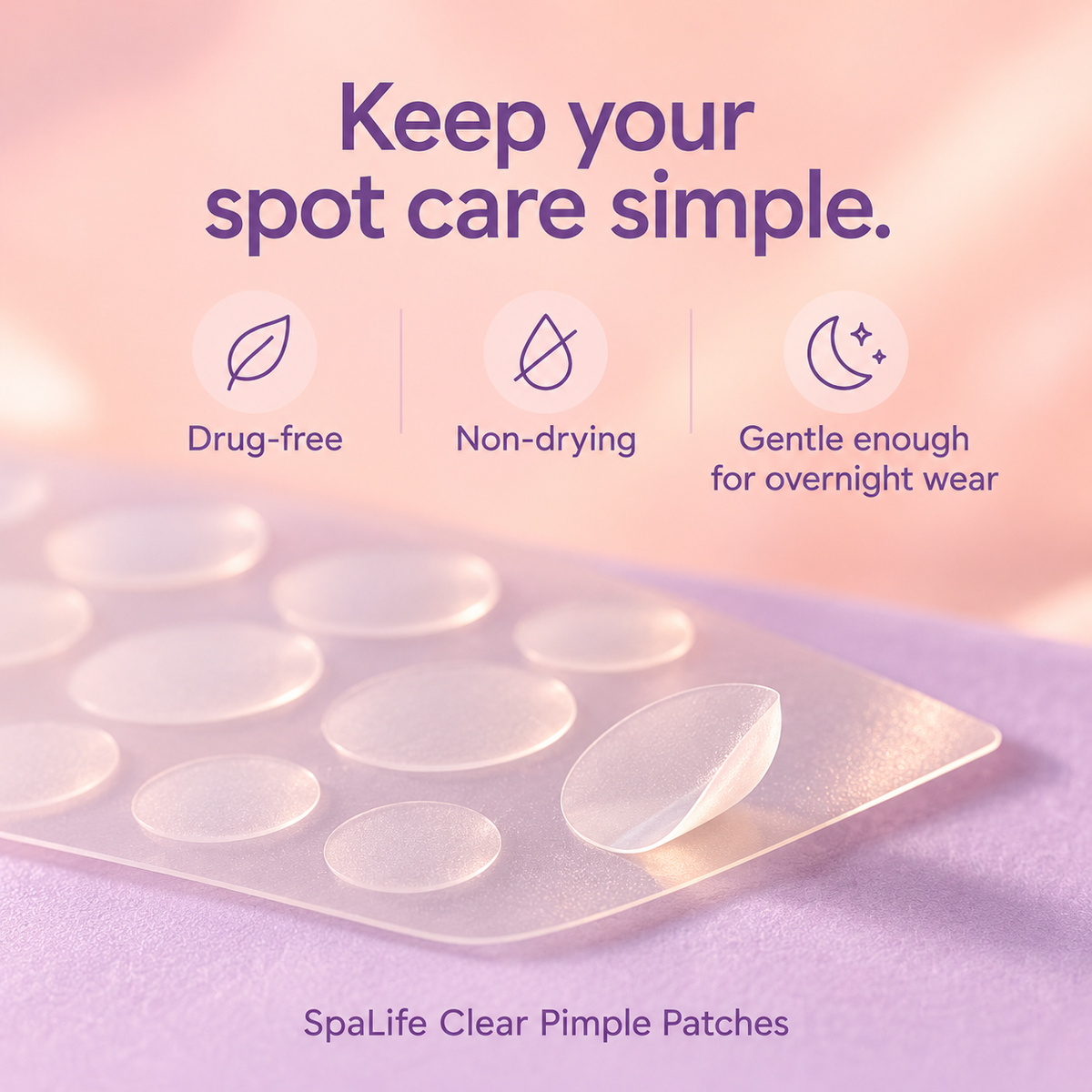 SpaLife Clear Hydrocolloid Pimple Patches: non drying