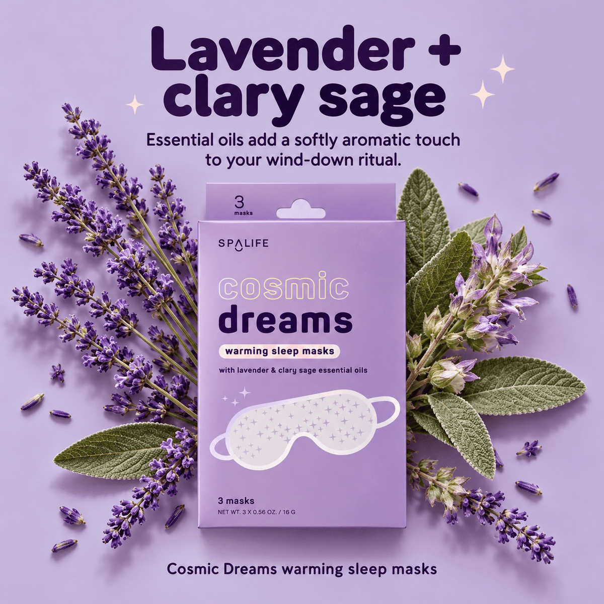 Lavender and clary sage essential oils
