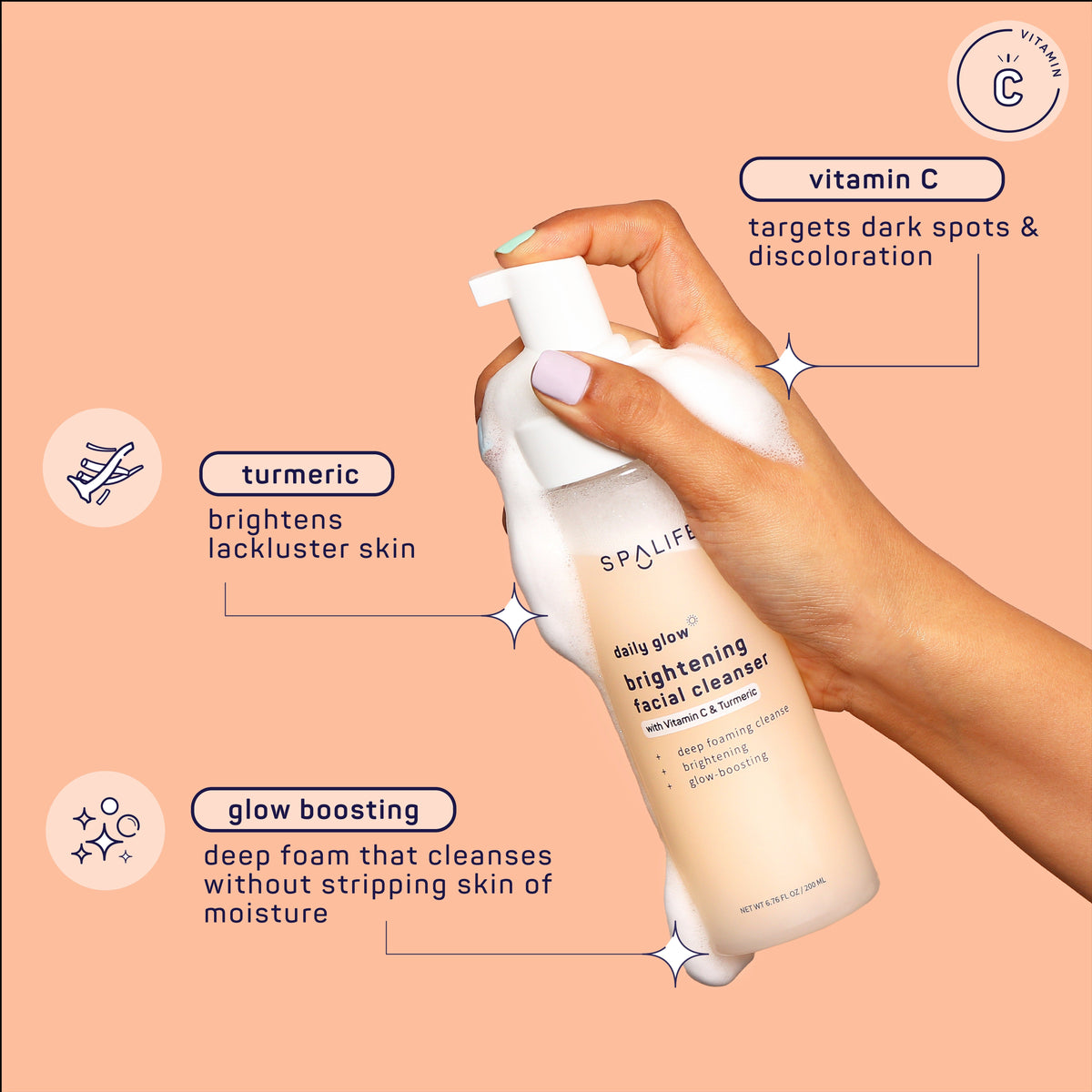 SpaLife Daily Glow facial cleanser: official benefits