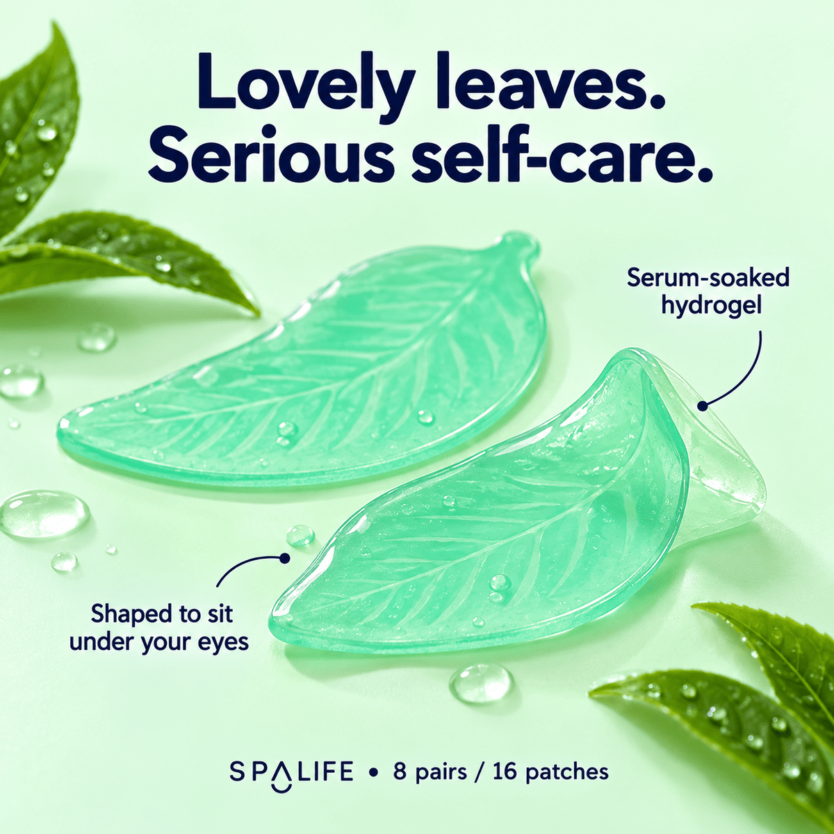 SpaLife Green Tea Hydrogel Eye Patches: hydrogel