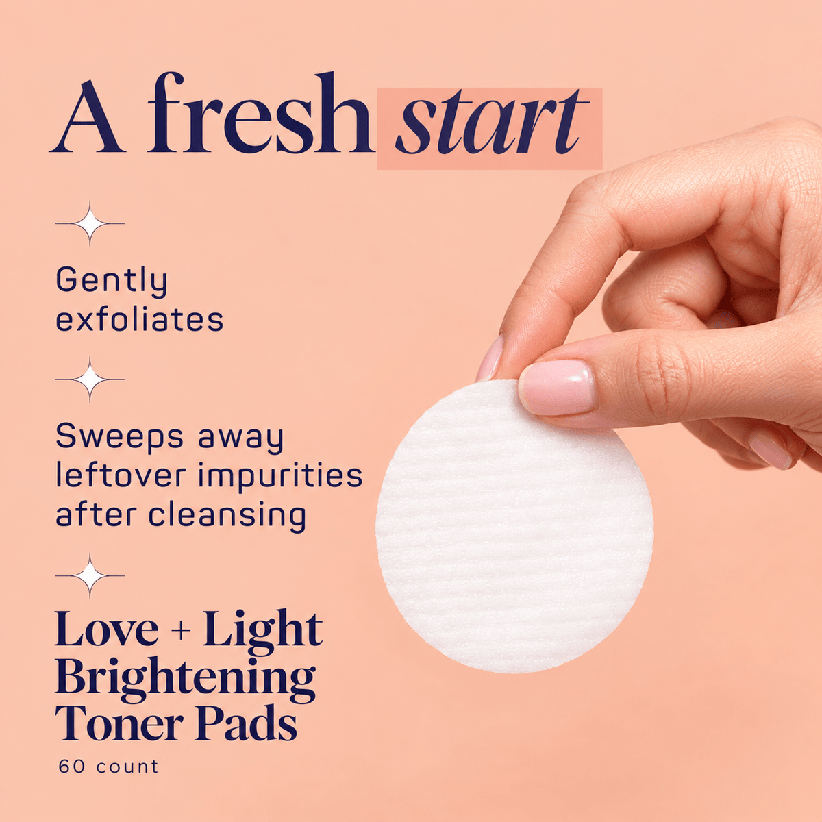 SpaLife Love + Light Korean Brightening Toner Pads 60 count: Gentle exfoliation