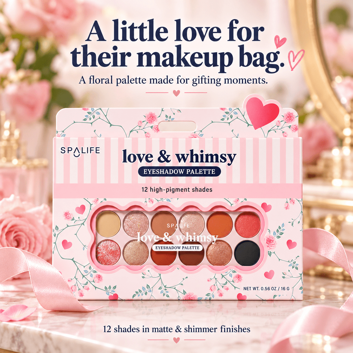 Floral Love and Whimsy palette for beauty gifting