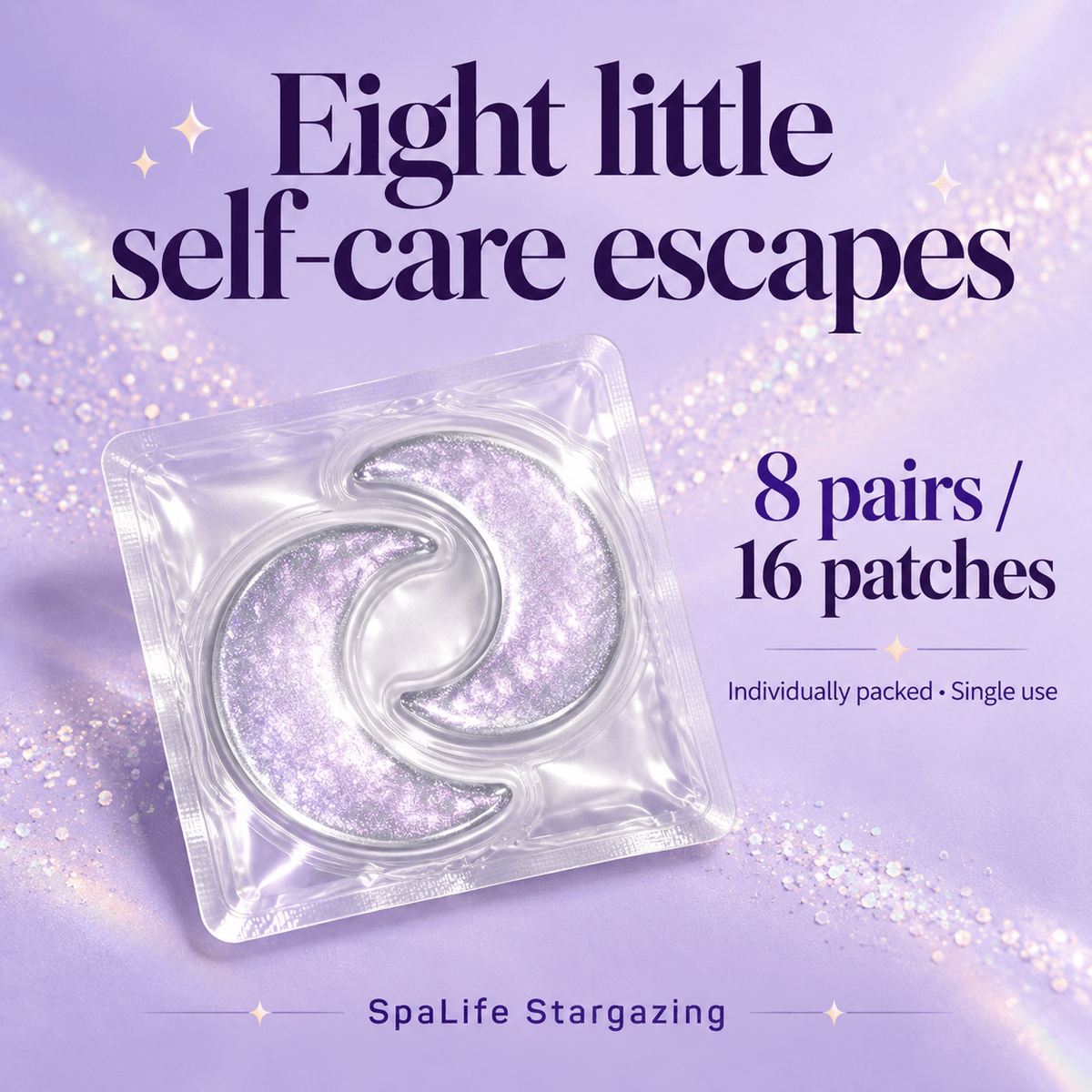 SpaLife Stargazing Eye Patches: contents