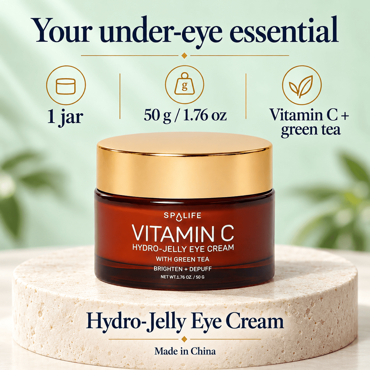 SpaLife Vitamin C Hydro-Jelly Eye Cream single 50 g jar contents