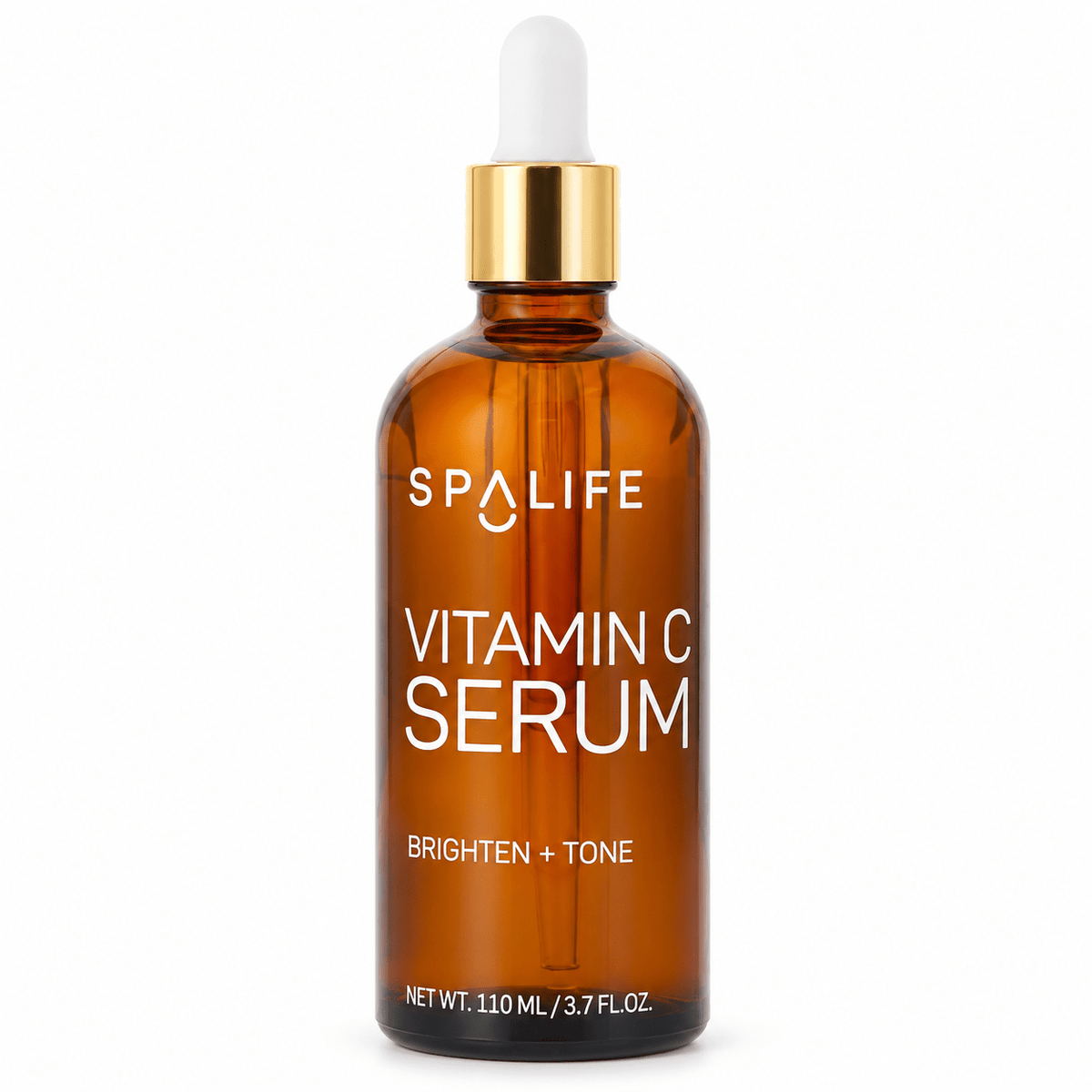 SpaLife Vitamin C Brightening Face Serum 110 mL amber dropper bottle