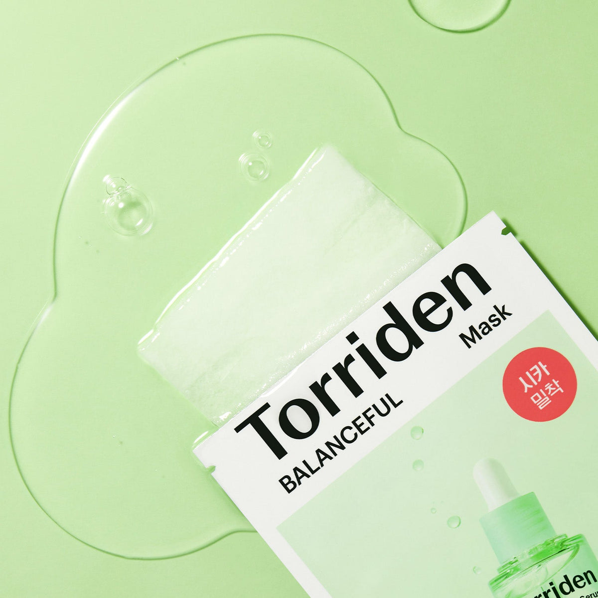 Torriden BALANCEFUL opened sachet and essence-soaked sheet texture