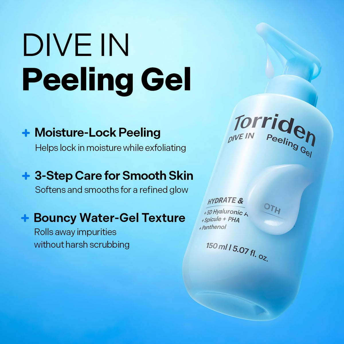 Torriden DIVE IN Peeling Gel 150mL moisture-lock introduction
