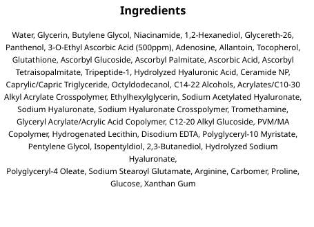 Torriden Vita C Mask original complete ingredients with vitamin C concentration
