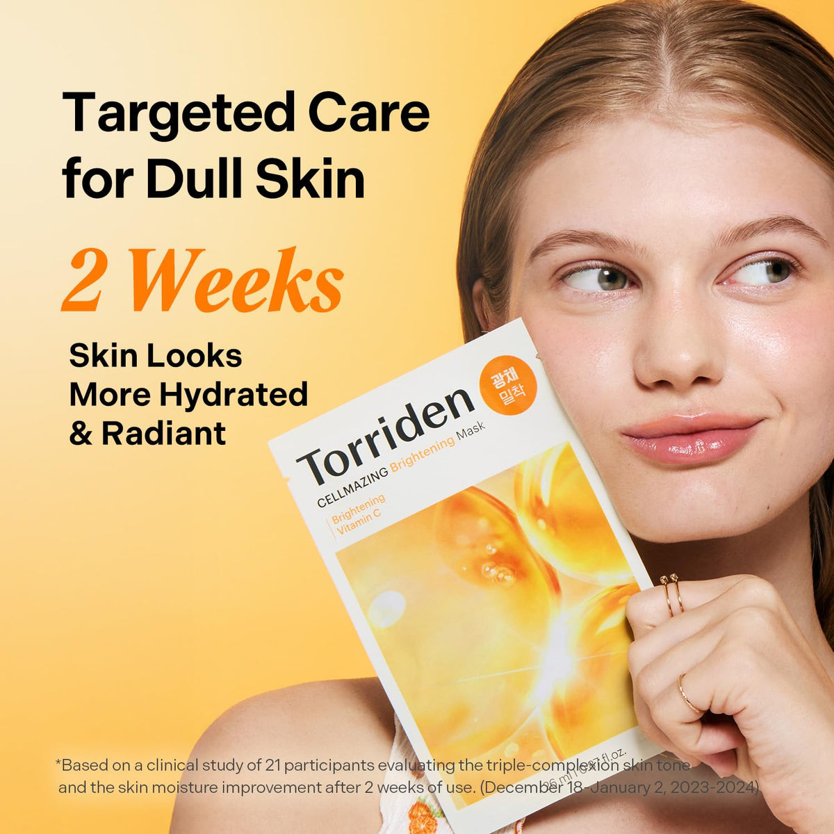 Torriden Vita C Mask original two-week study panel with qualifications