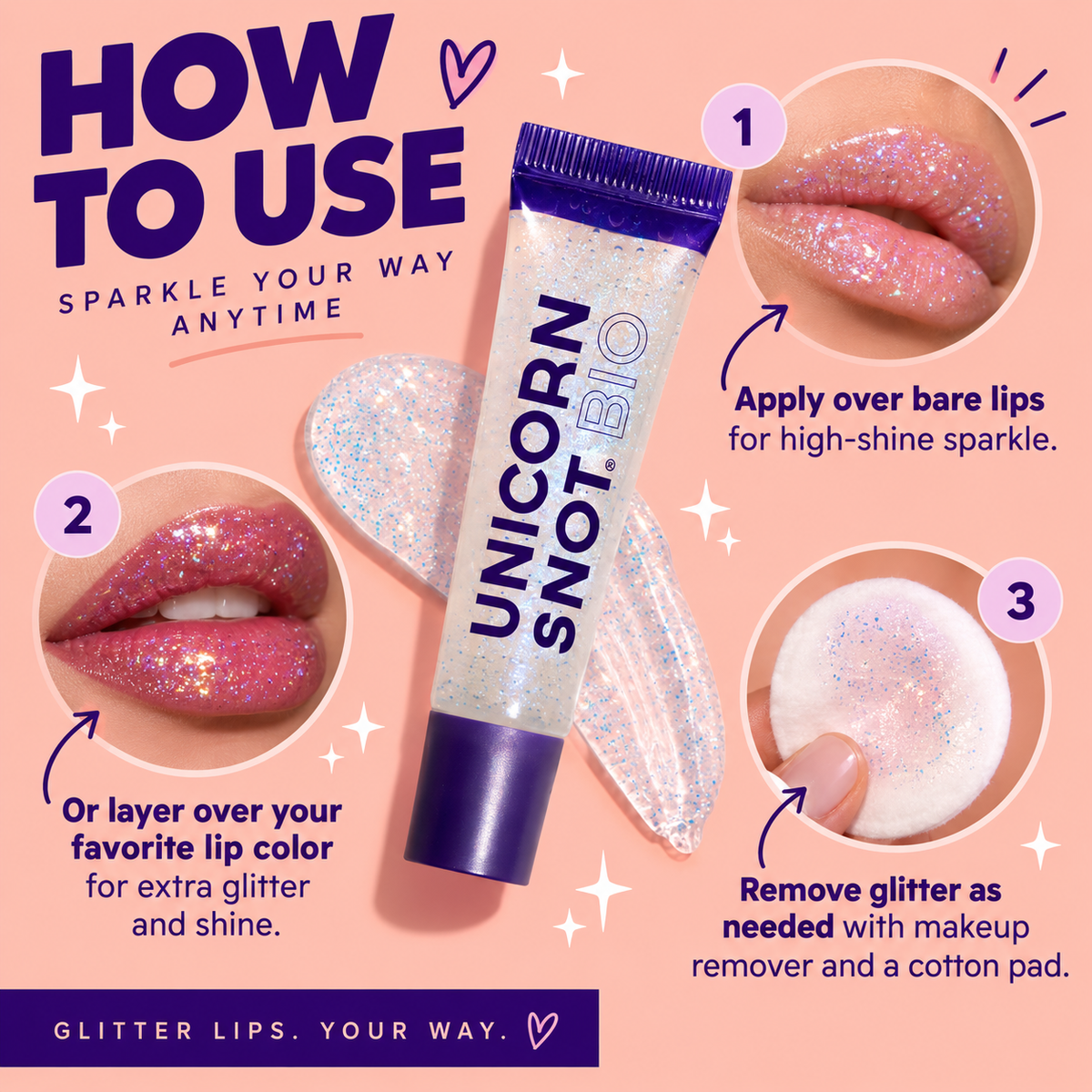 Unicorn Snot Glitter Boss lip gloss how to use