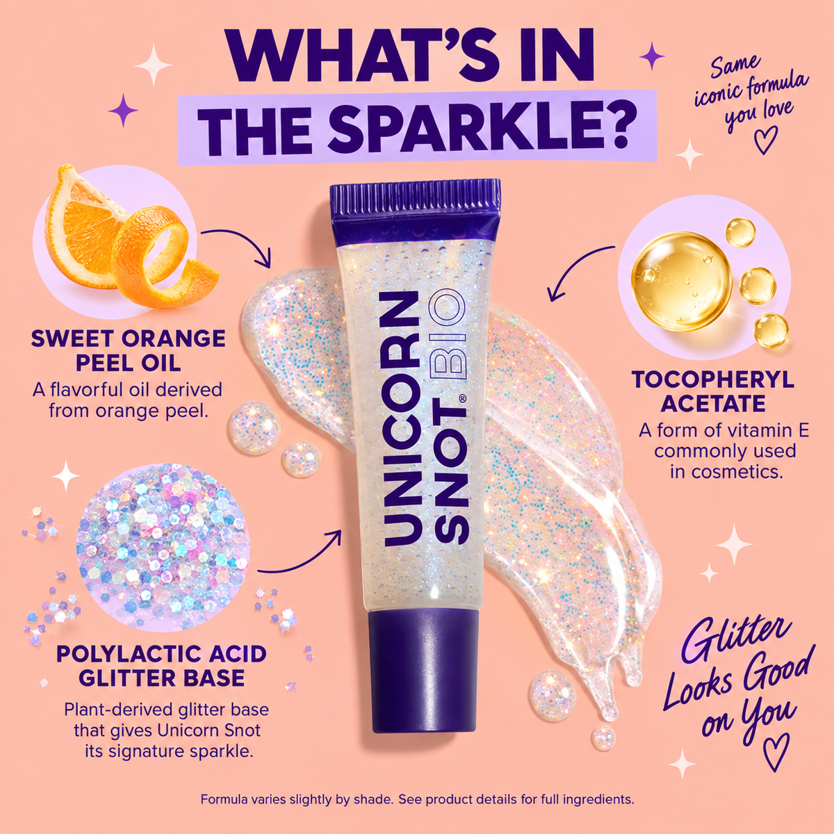 Unicorn Snot Glitter Boss lip gloss ingredient highlights