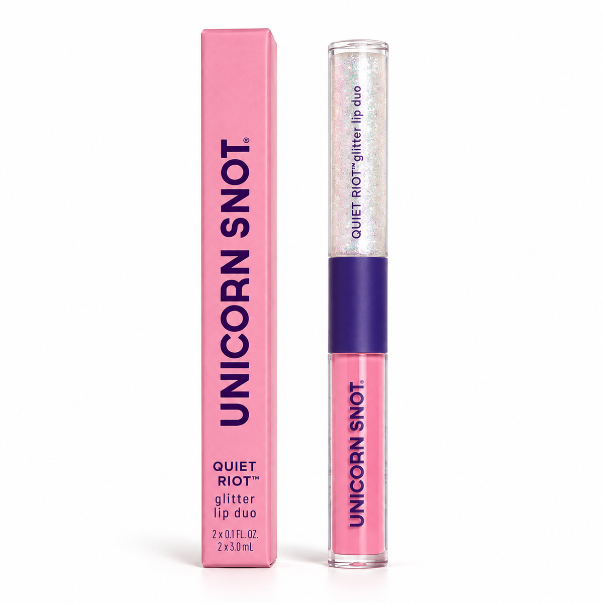 Unicorn Snot Quiet Riot Glitter Lip Duo with box