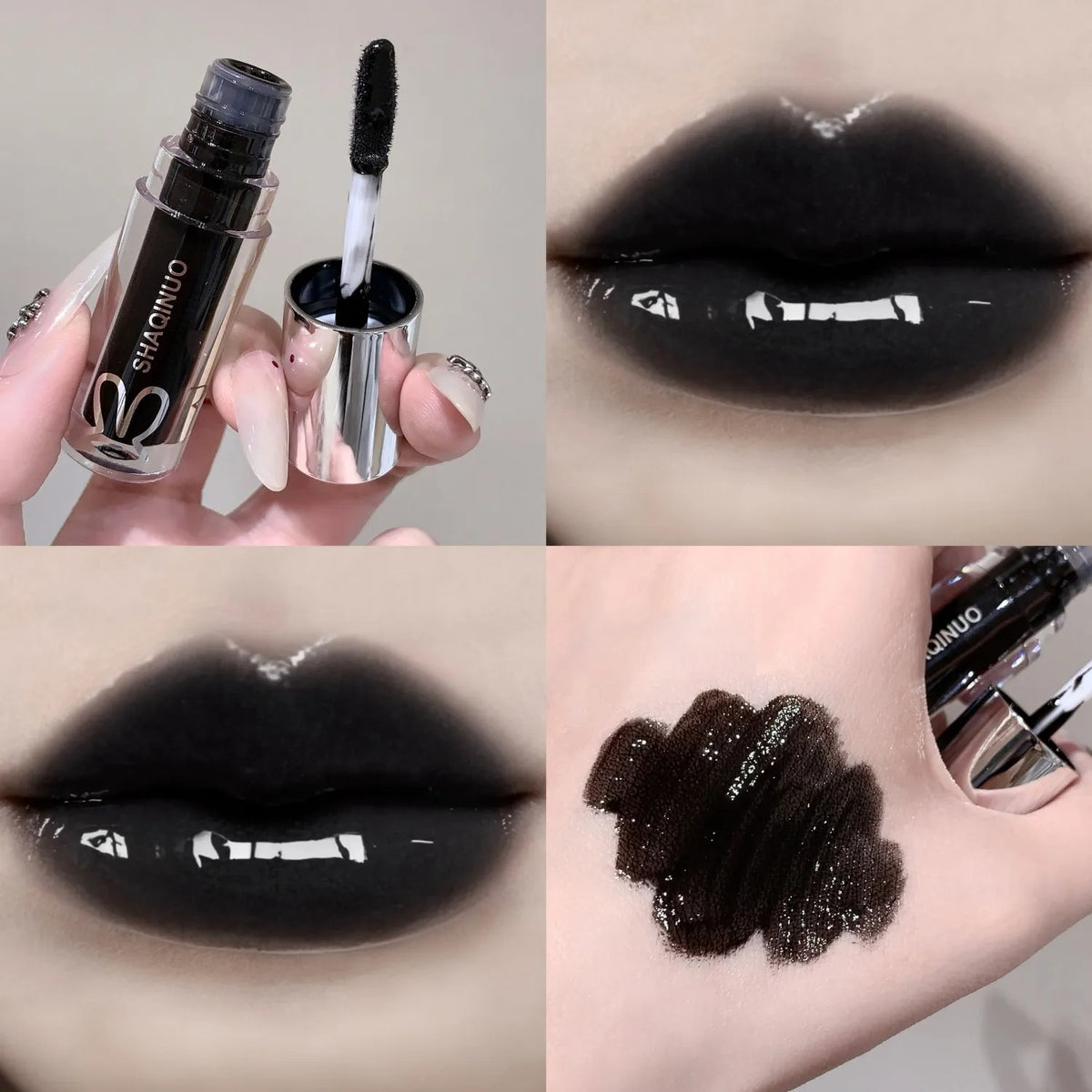 SHAQINUO Water Light Mirror Lip Gloss Long Lasting Lip Oil