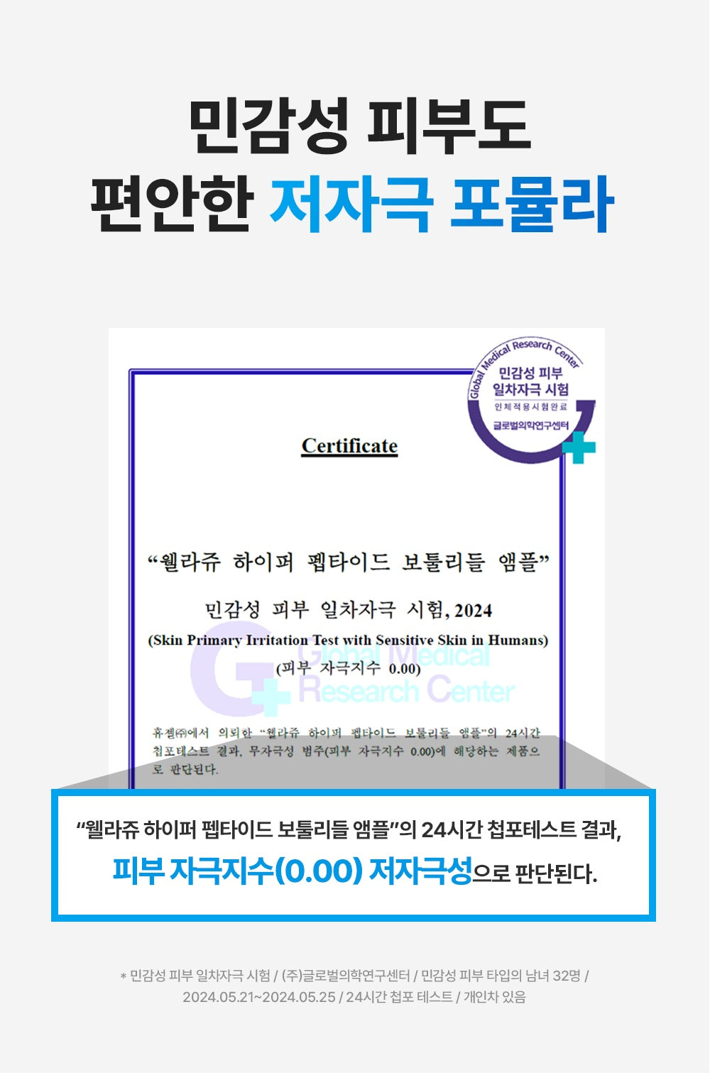 WELLAGE Hyper Peptide Botuleedle 1000 Ampoule sensitive skin test official information