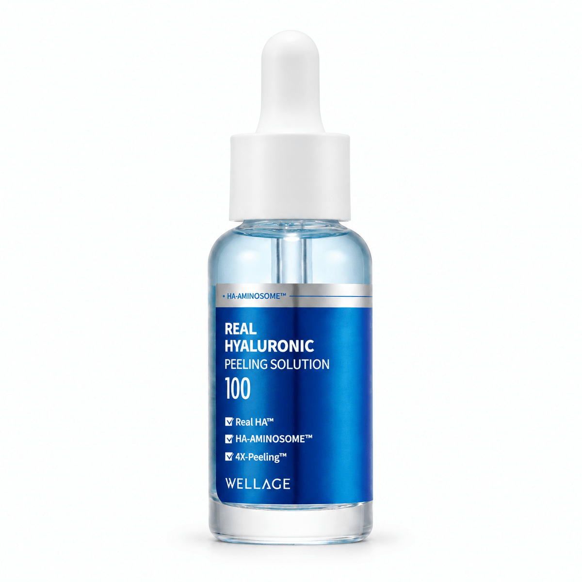 WELLAGE Real Hyaluronic Peeling 100 Solution 30mL on white background