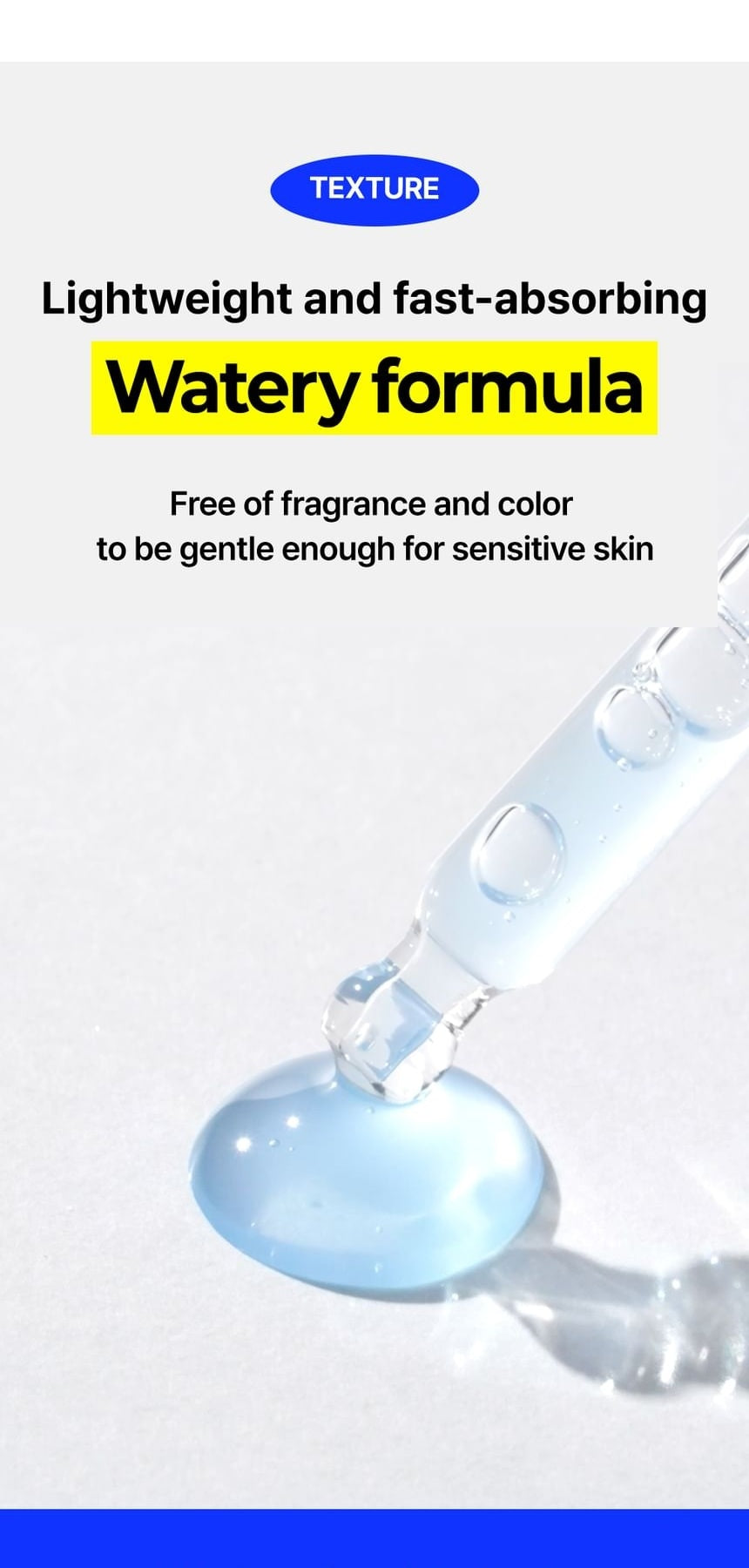 WELLAGE Real Hyaluronic Blue 100 Ampoule 60 mL: Watery formula and fragrance-free formulation