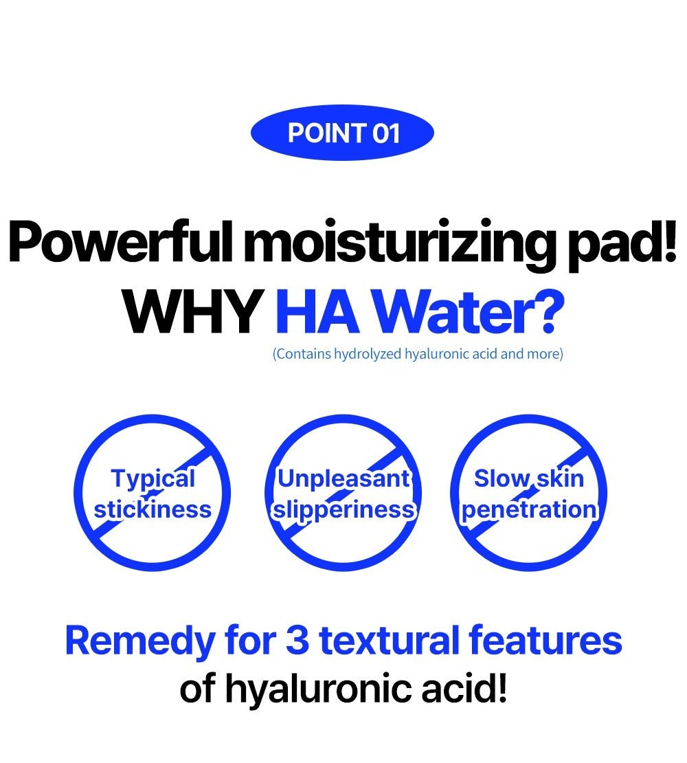 WELLAGE Real Hyaluronic Blue Toner Pad 100: HA Water texture characteristics