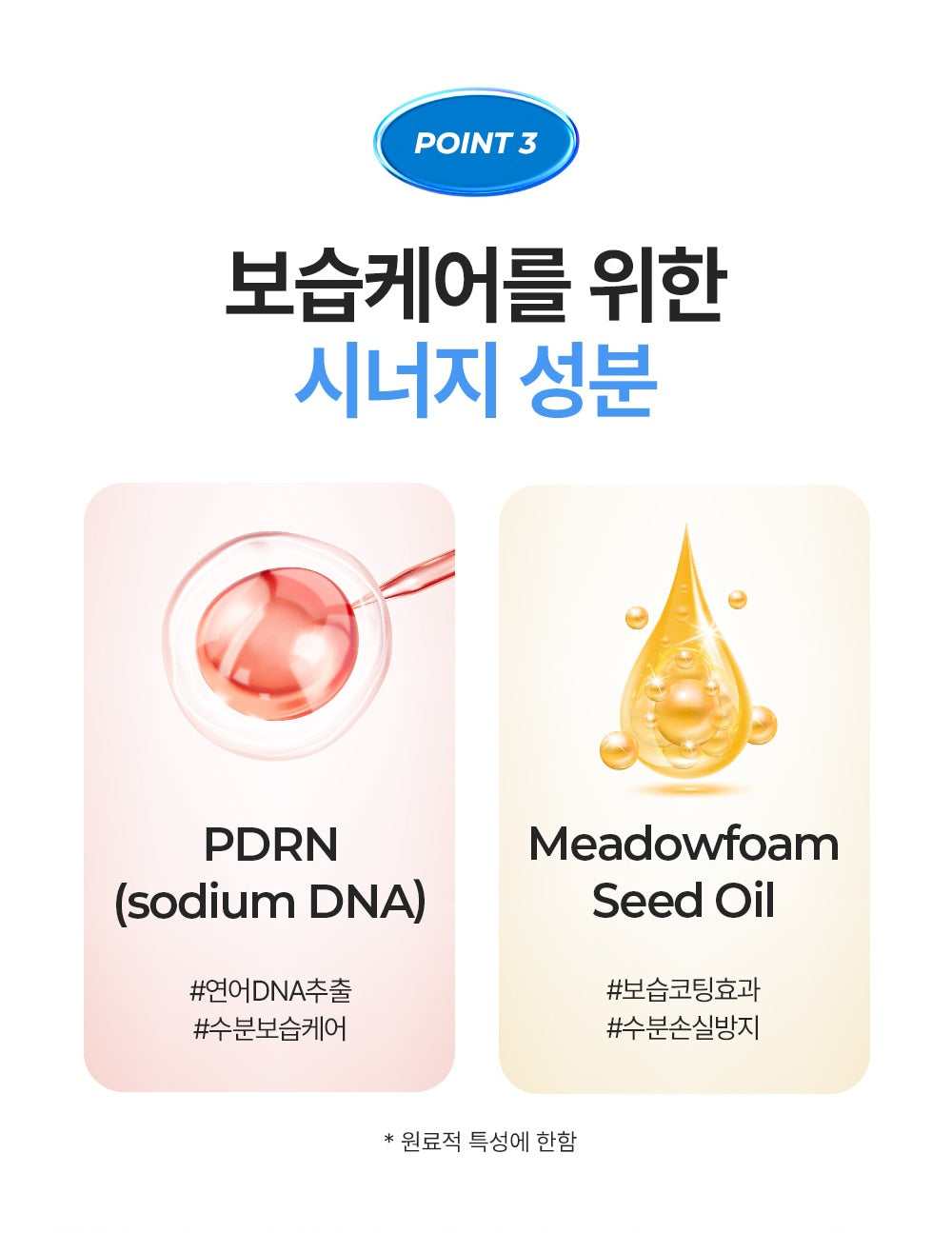 WELLAGE Lip Plumper 500: Point 3 PDRN and meadowfoam seed oil ingredient explanation