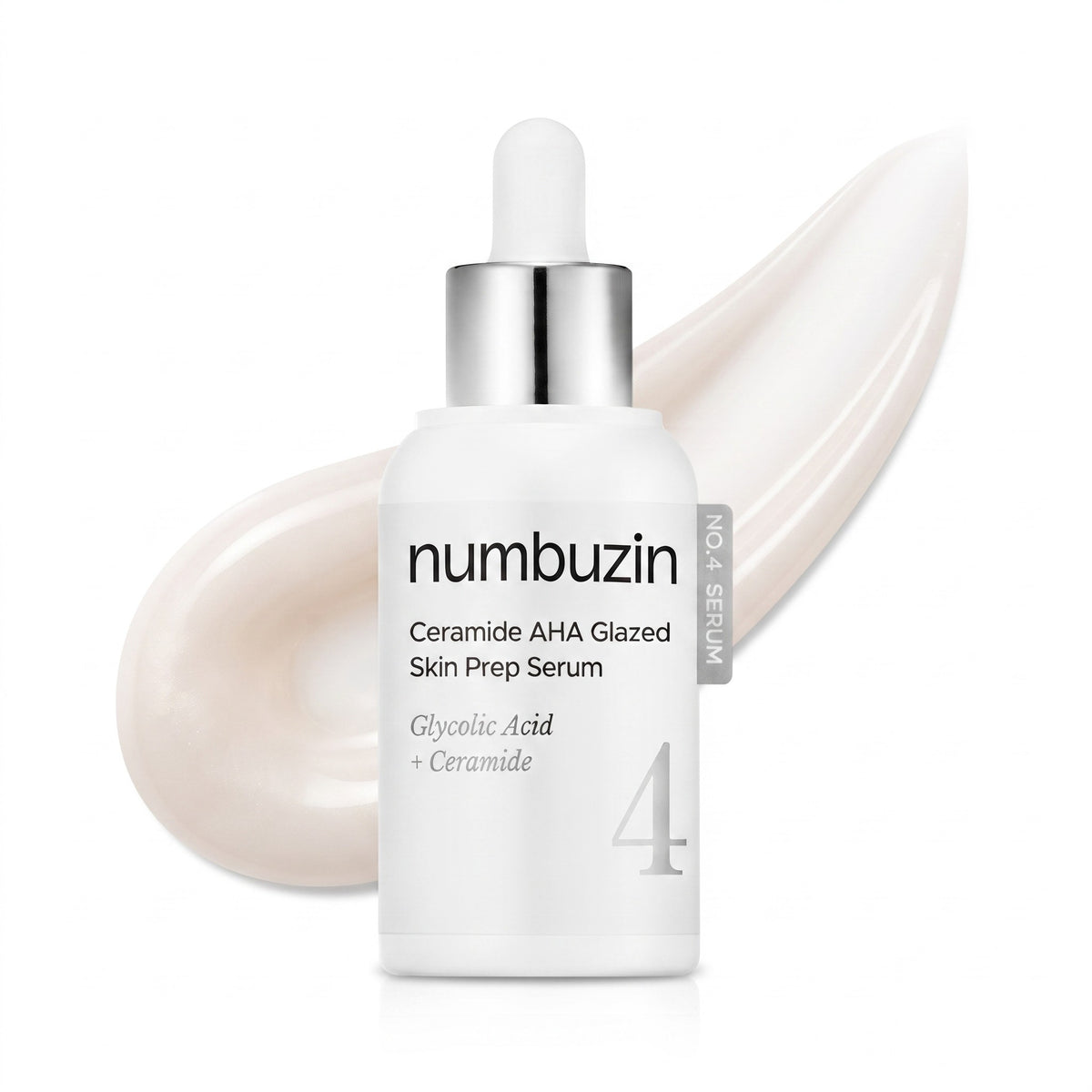 numbuzin No.4 Ceramide AHA Glazed Skin Prep Serum 30ml - AHVTE