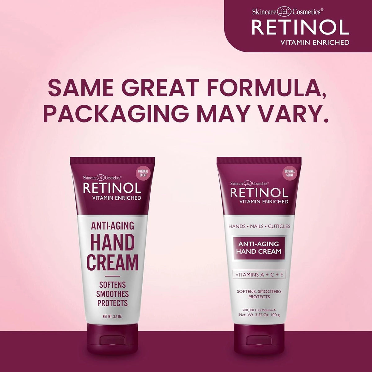 Livaura Retinol Anti-Aging Hand Cream, Original Scent, 3.4 oz