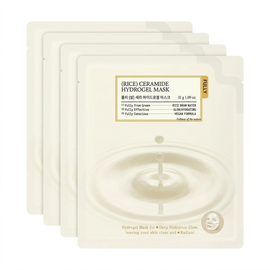 FULLY Rice Cera Hydrogel Mask 4 Sheets - AHVTE