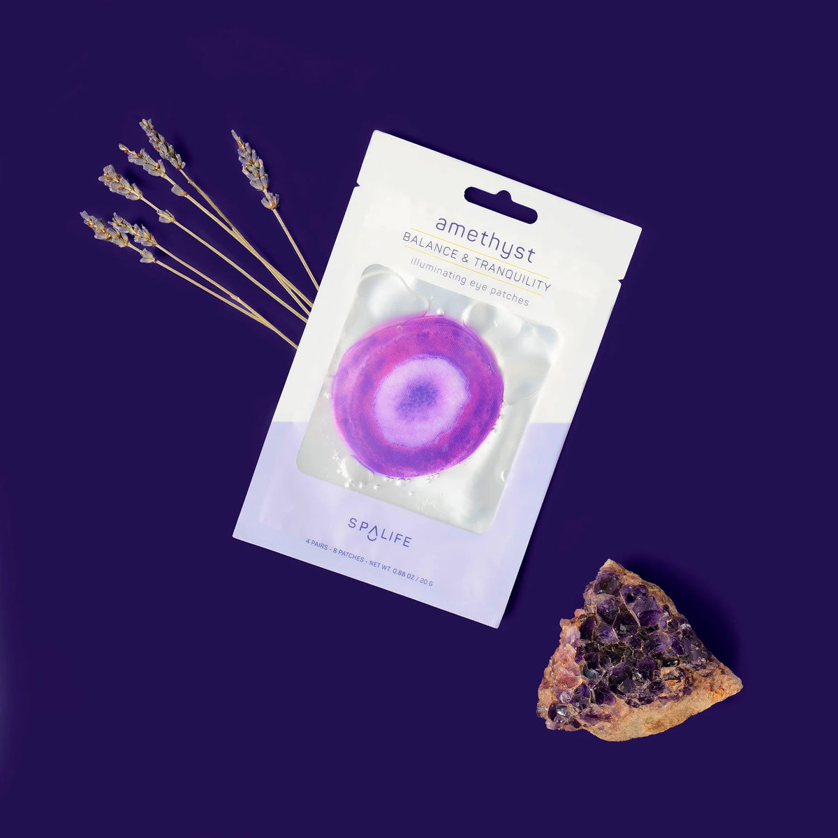 SpaLife Amethyst Inspired Illuminating Eye Patches, 4 Pairs - AHVTE