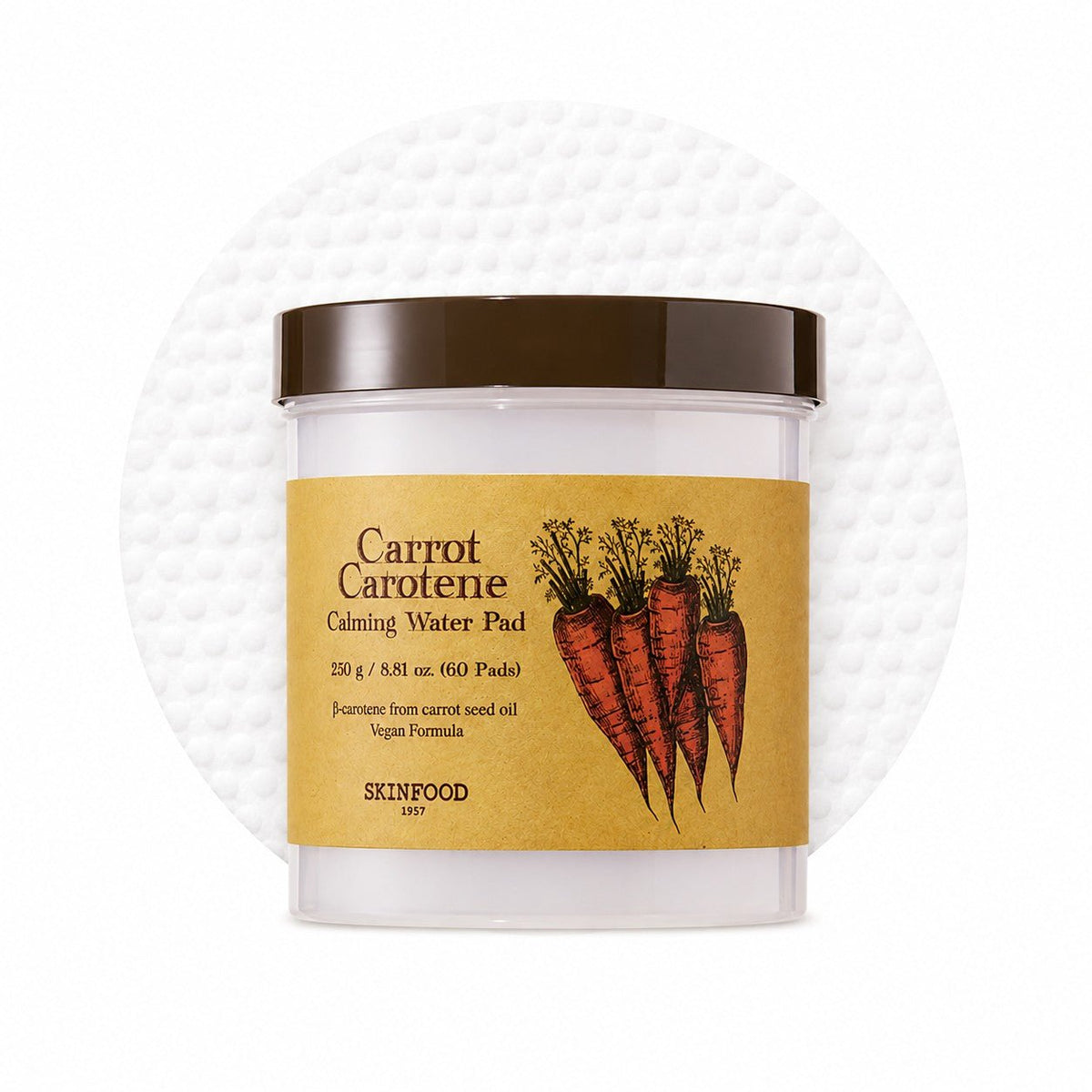 SKINFOOD Carrot Carotene Calming Water Pad 60 Pads - AHVTE