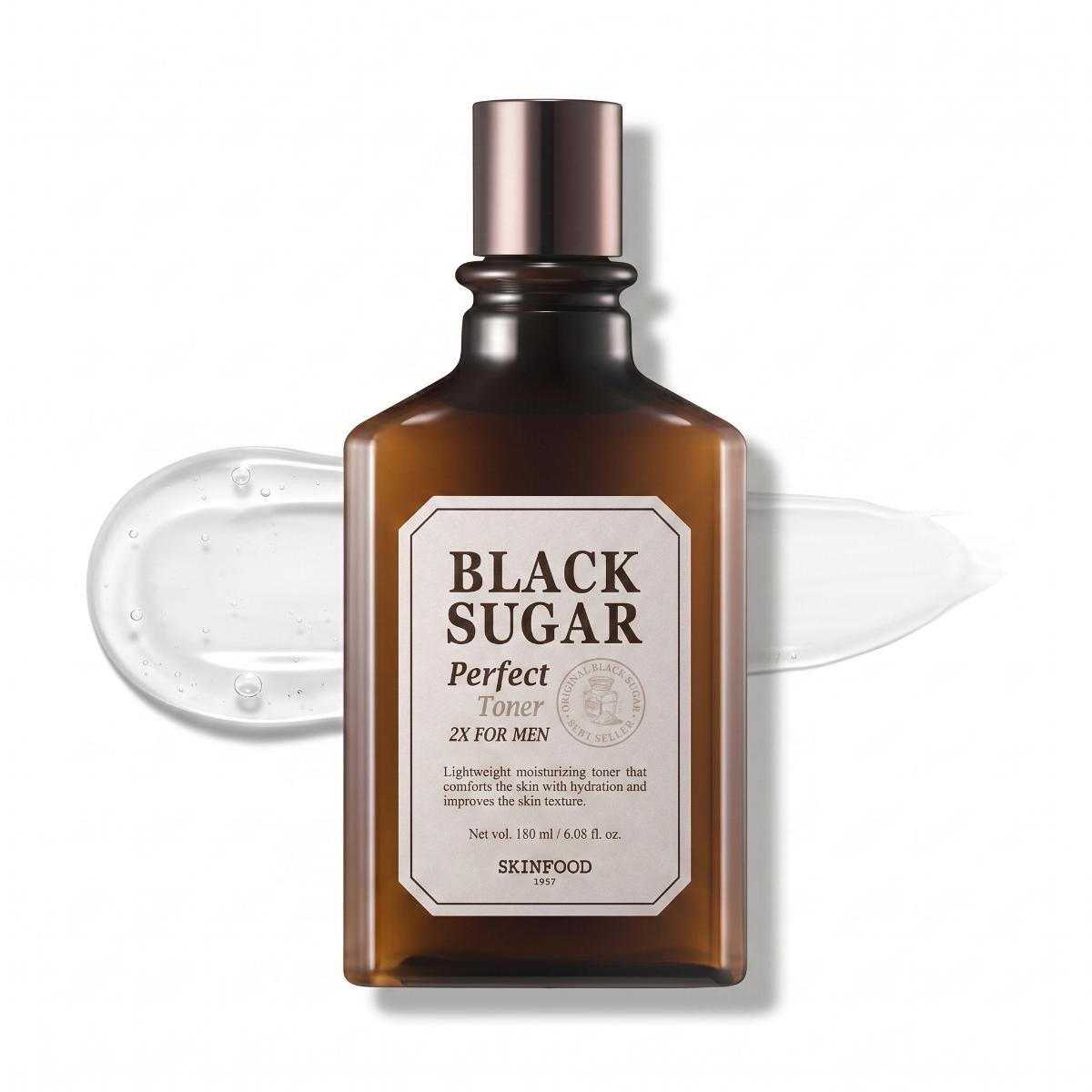 SKINFOOD Black Sugar Perfect Toner 2X for Men 180ml - AHVTE