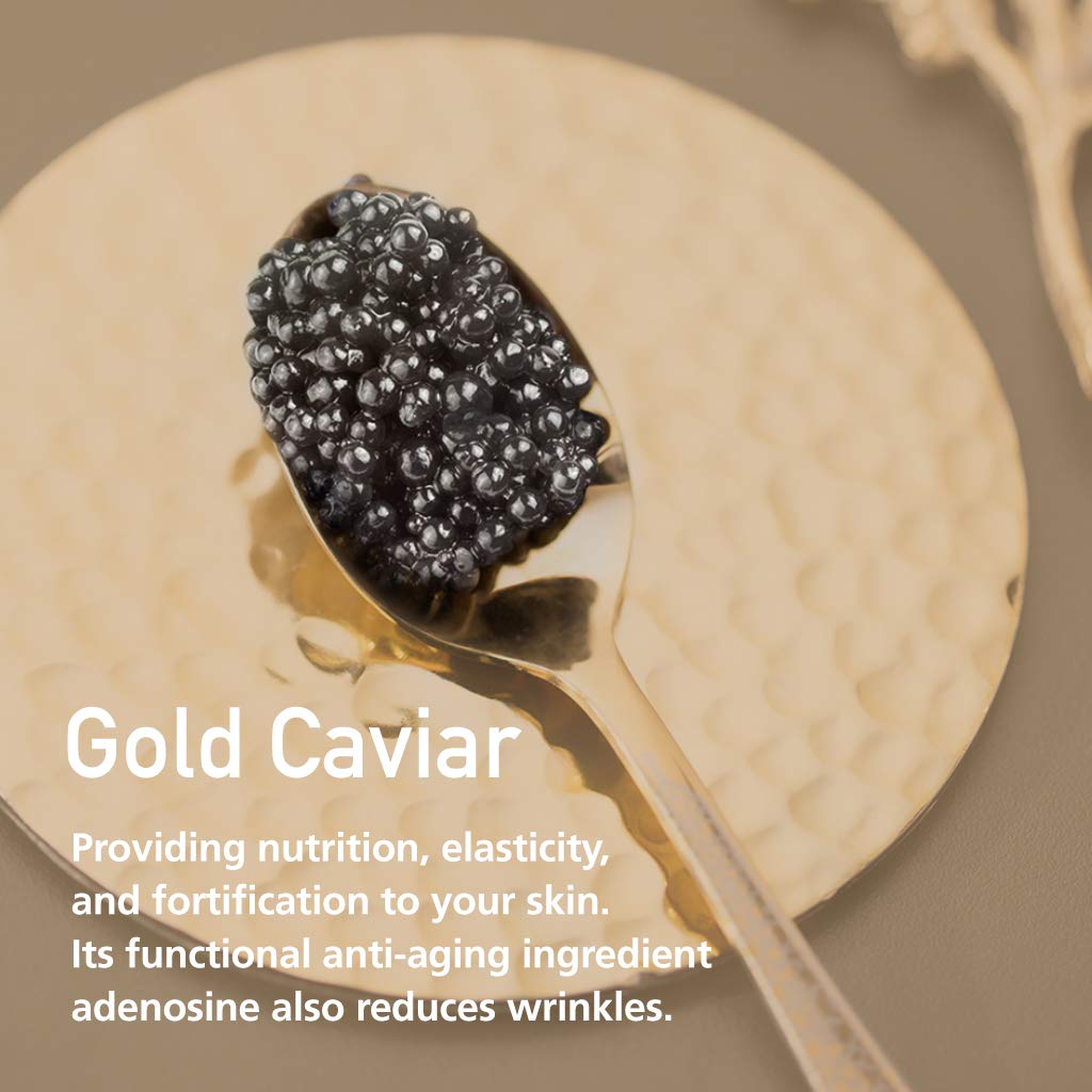 SKINFOOD Gold Caviar EX Lifting Eye Serum caviar and adenosine benefits - English Amazon panel