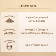 SKINFOOD Gold Caviar EX Lifting Eye Serum 32mL features - English Amazon panel