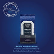 Livaura Retinol Men's Facial Wipes, 60 Count