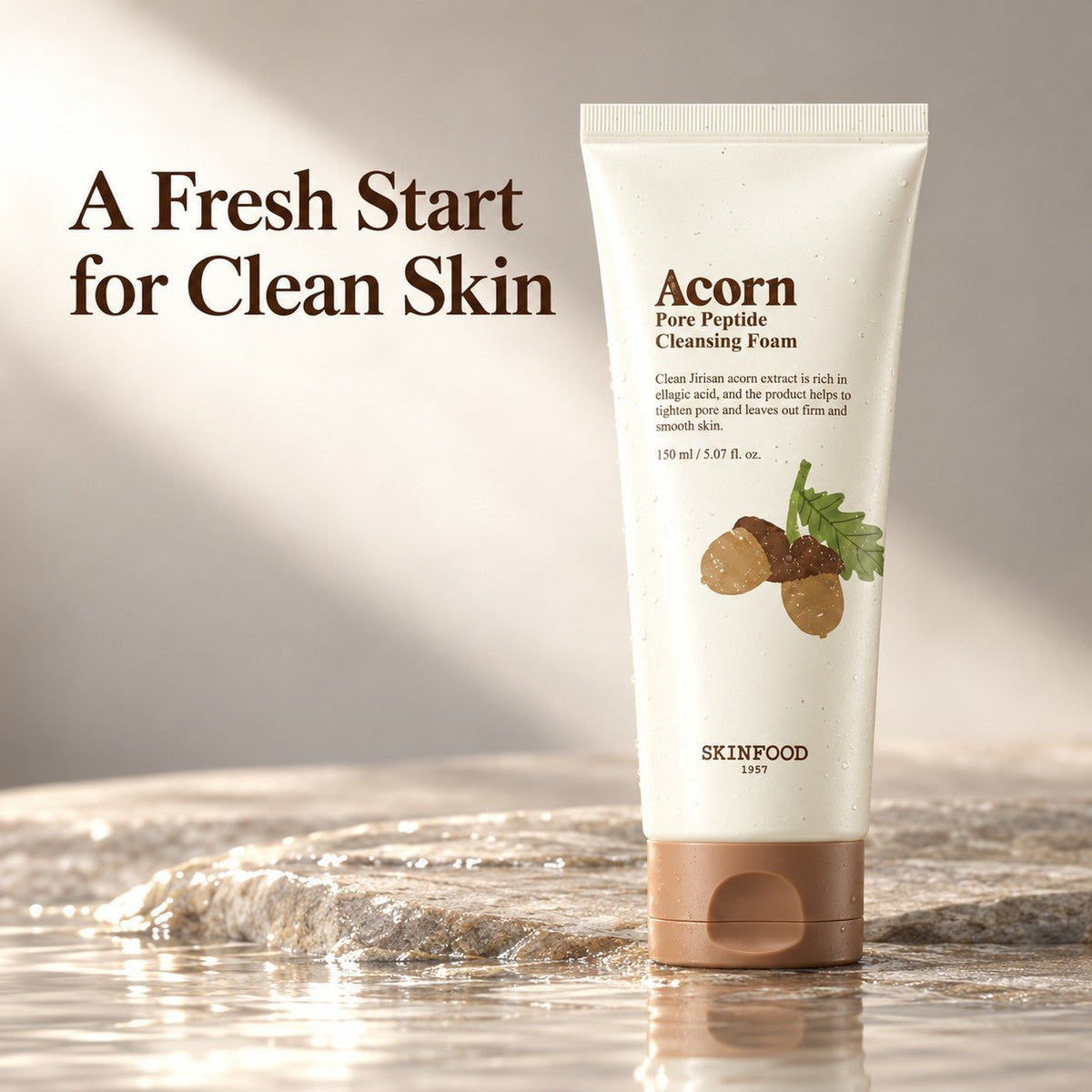 SKINFOOD Acorn Pore Peptide Cleansing Foam 150ml - AHVTE