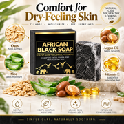 African Black Soap Bar for Face & Body