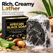 African Black Soap Bar for Face & Body