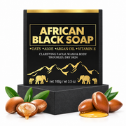African Black Soap Bar for Face & Body