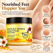 Foot Cream for Dry Cracked Heels with Manuka Honey