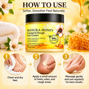 Foot Cream for Dry Cracked Heels with Manuka Honey