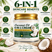 Coconut Oil Face Moisturizer 6-in-1 With Collagen & Niacinamide