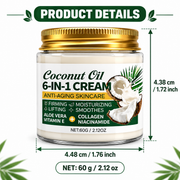 Coconut Oil Face Moisturizer 6-in-1 With Collagen & Niacinamide