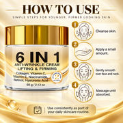 6-in-1 Anti-Wrinkle Retinol Face Cream, Lifting & Firming