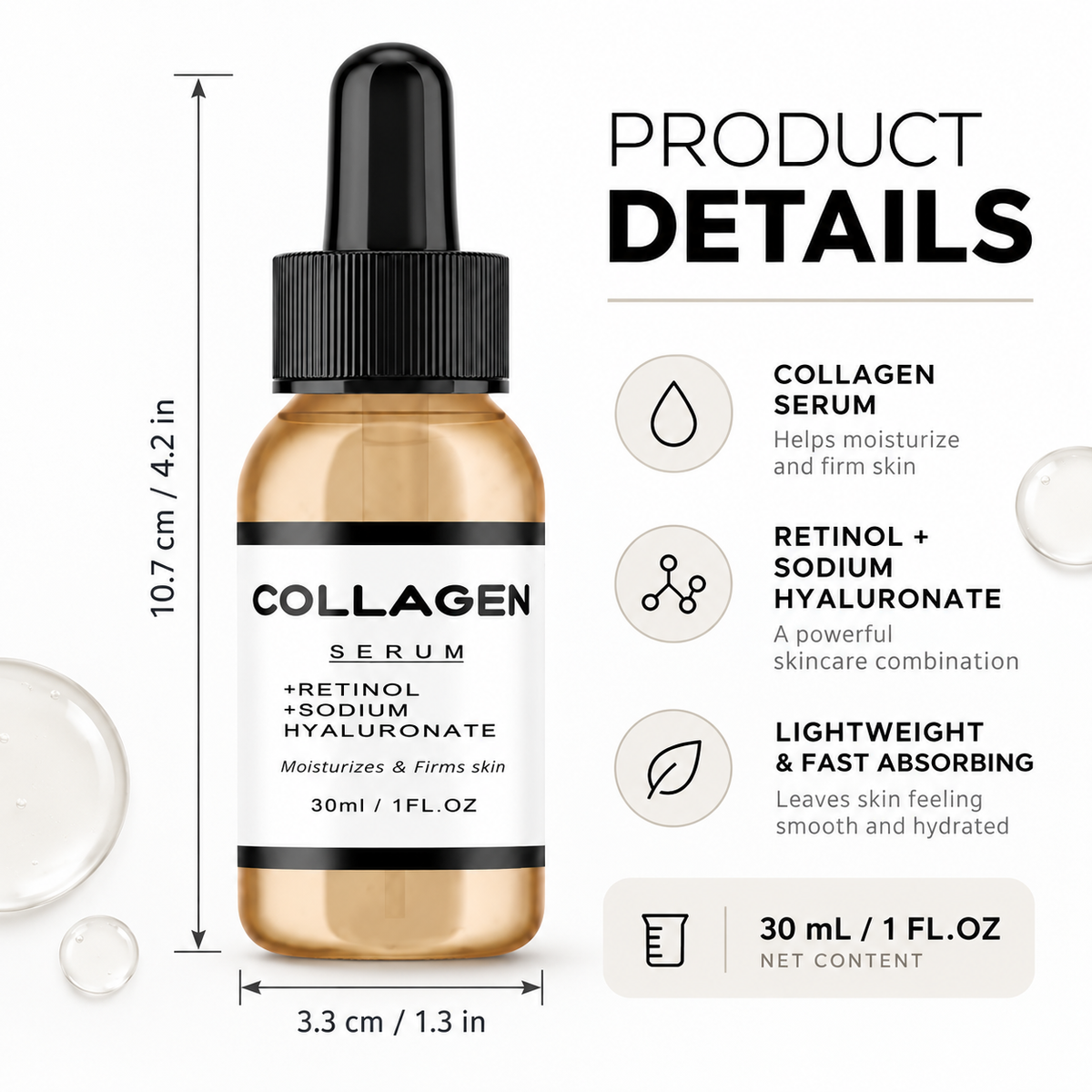 Collagen Serum with Retinol & Sodium Hyaluronate