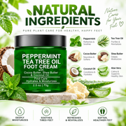 Peppermint Tea Tree Oil Foot Cream for Dry Feet
