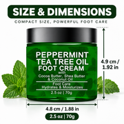 Peppermint Tea Tree Oil Foot Cream for Dry Feet