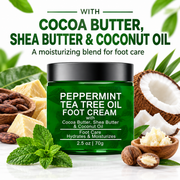 Peppermint Tea Tree Oil Foot Cream for Dry Feet