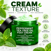 Peppermint Tea Tree Oil Foot Cream for Dry Feet