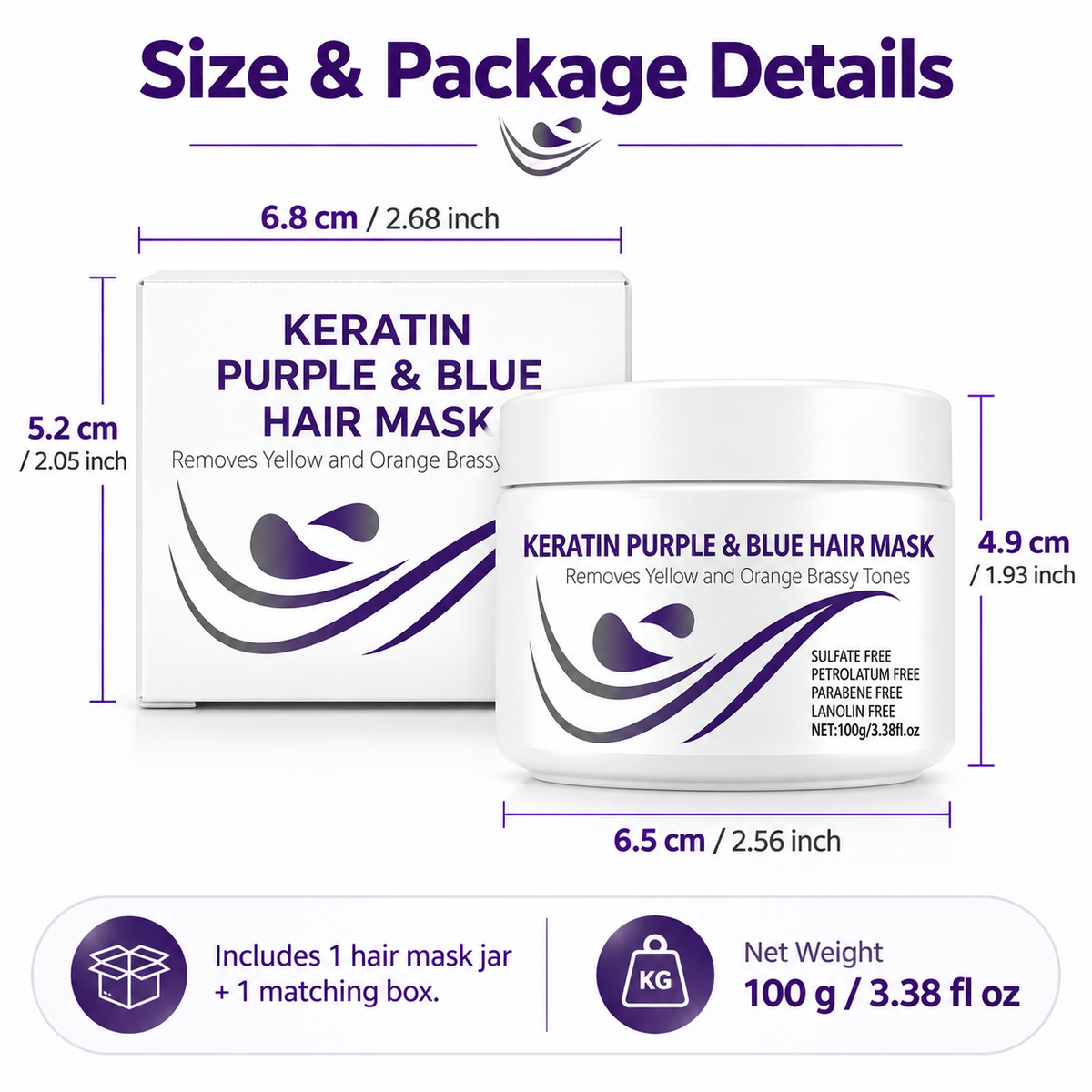 Keratin Purple & Blue Hair Mask