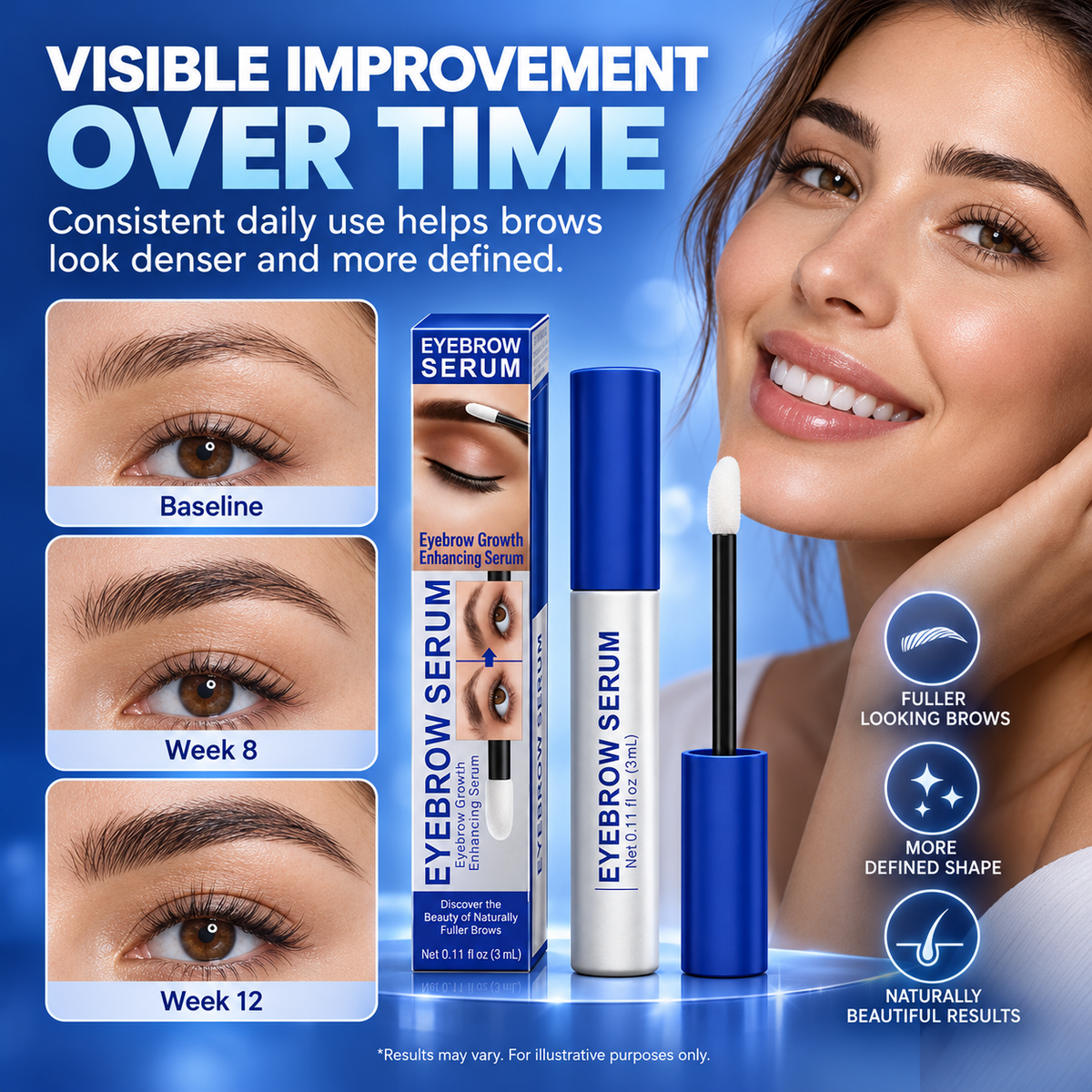 Eyebrow Growth Serum for Fuller & Thicker Brows